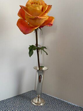 Vintage BMF Austrian Silver Plate Bud Vase EUC